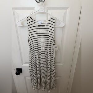 Nordstrom Rack Striped Sleeveless Swing Dress | Black & White | Casual Summer